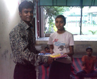 Simar Saini Recieving Prize (1st position)